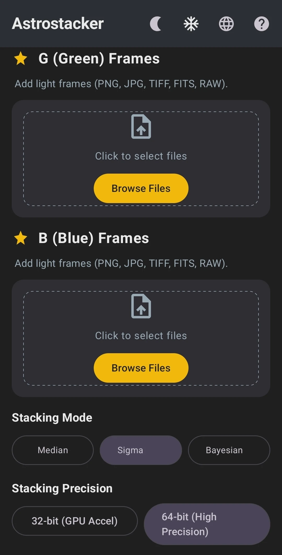 Astrostacker screenshot